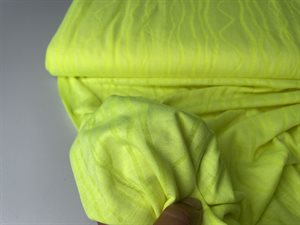 Jersey - neon gul med fint transparent mønster